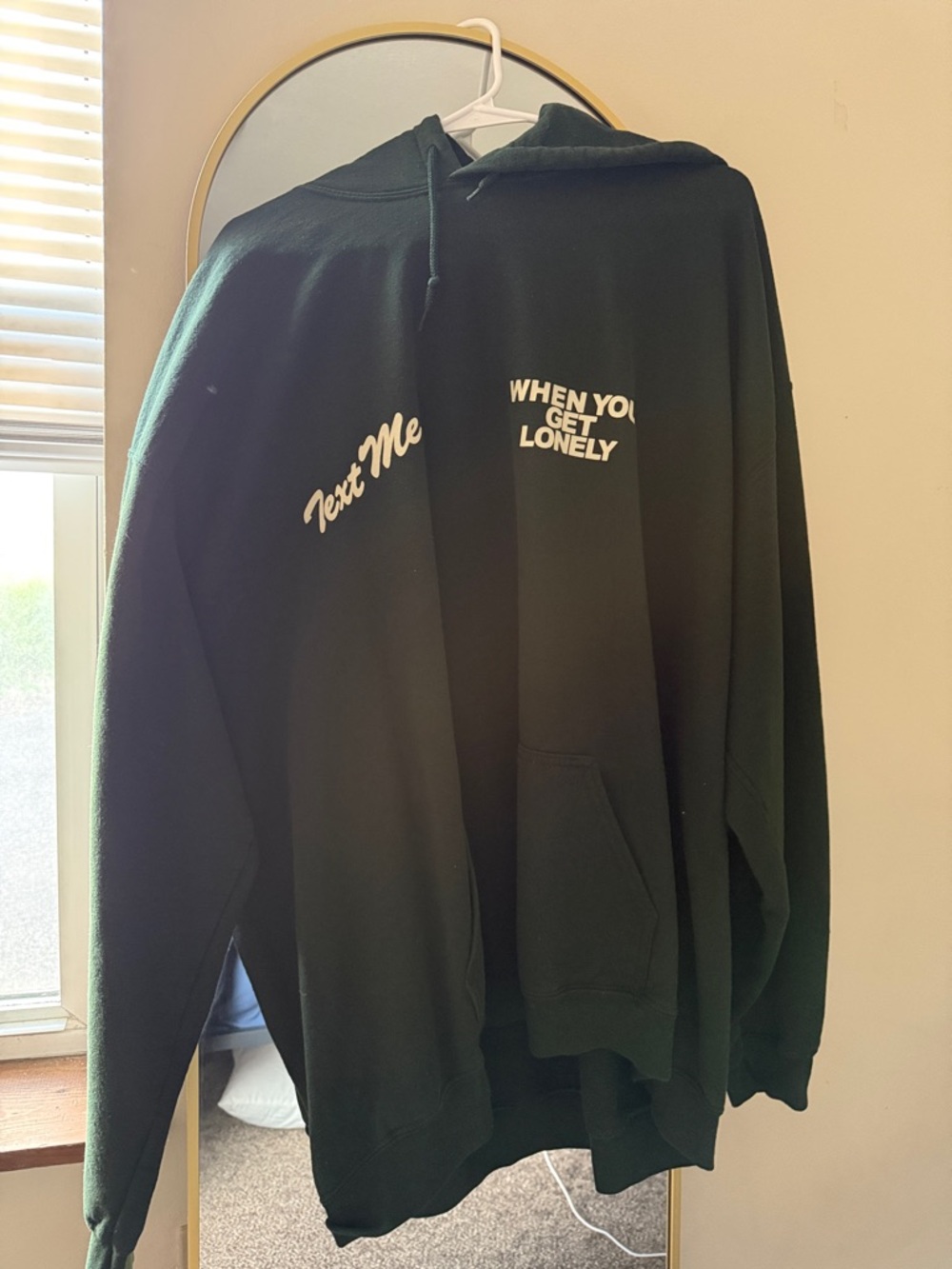 LONELY GHOST Black 'Text Me / When You Get Lonely' Graphic Hoodie